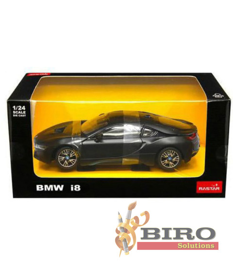 RS Mașină RASTAR Die cast 1:24 BMW i8, neagră, 60586